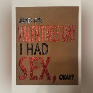 Handmade Valentine’s Day Card + lined envelope